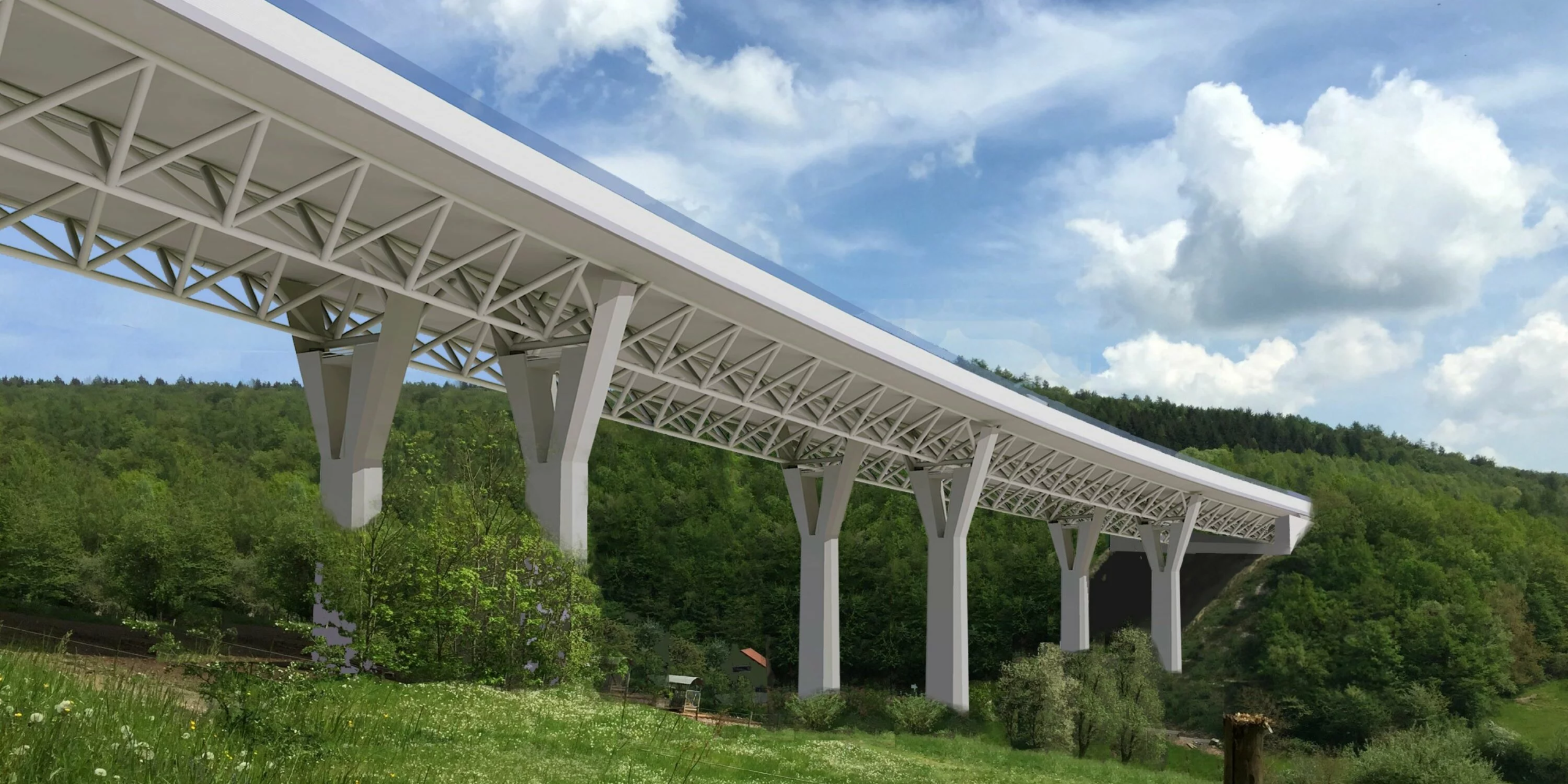 Mehr über den Artikel erfahren Talbrücke Römershag – Stahlbau Firma MCE